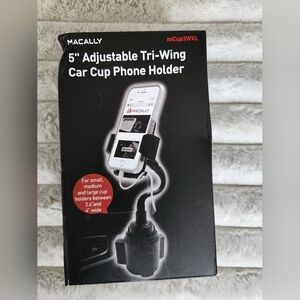 5" Black Adjustable Car Cup Phone Holder
